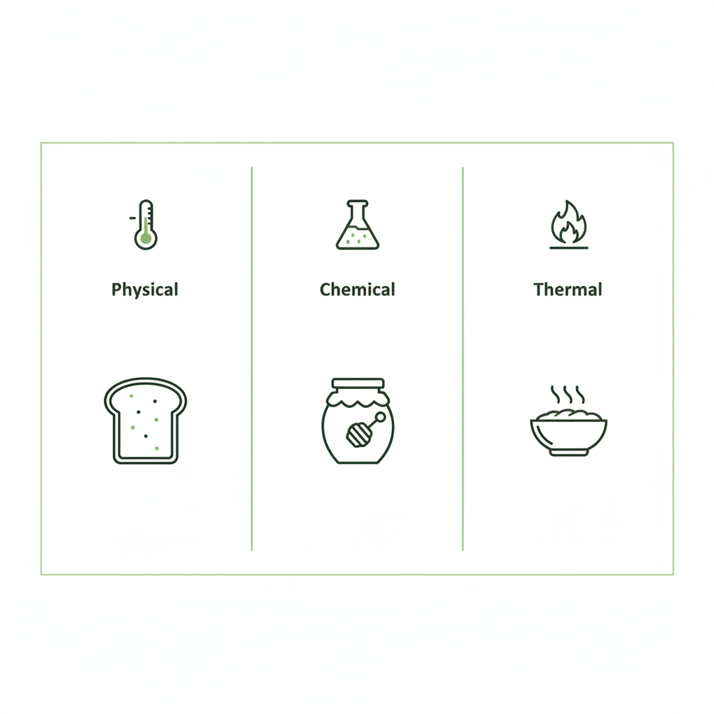 Minimalistische 2D-Vektor-Infografik mit drei Spalten und Icons (weiches Brot, Honig, heiße Suppe). Was sollte man nicht essen bei Halsschmerzen?