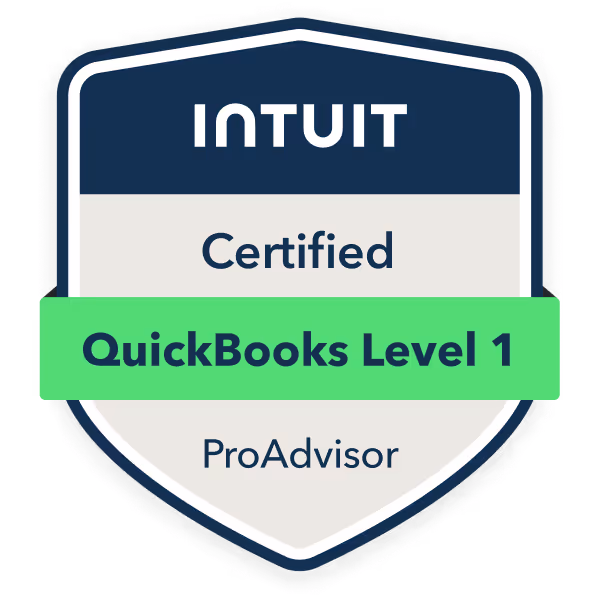 Intuit QuickBooks Level 1 ProAdvisor Badge