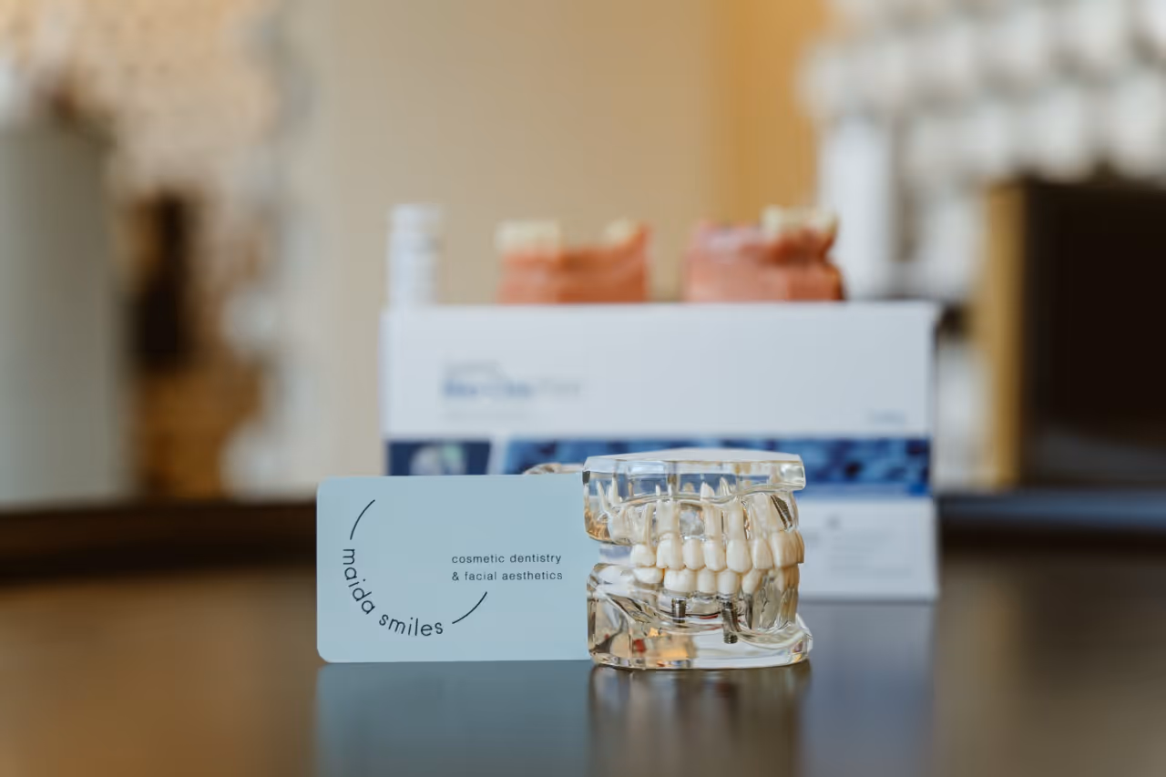 Dental implant treatment slide at Maida Smiles dental clinic, Maida Vale, London