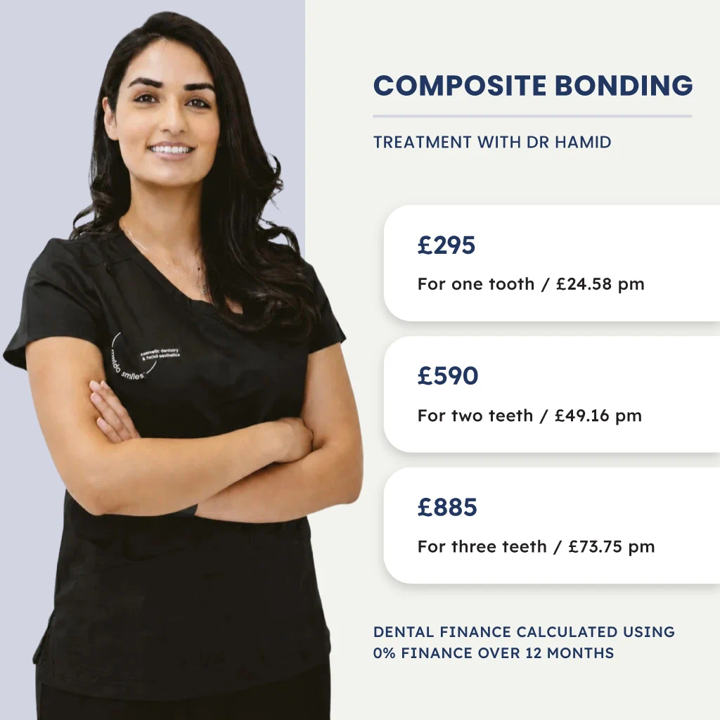 Costes del bonding con composite: precios y opciones de tratamiento en Maida Smiles, Londres