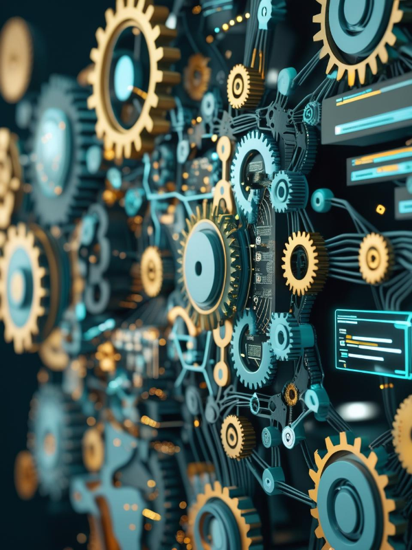 [background image] image of futuristic technology (for a data analytics and business intelligence)