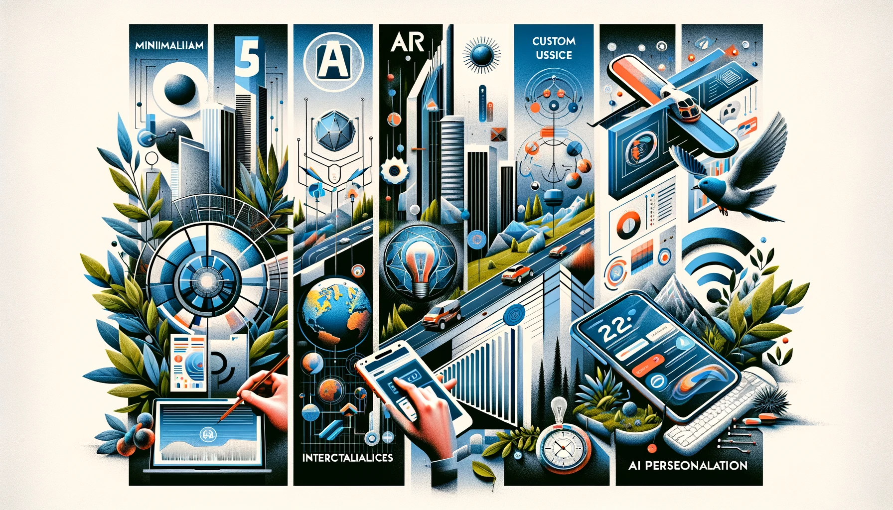an image of 5 Key Trends in corporate website design representing corporate website design