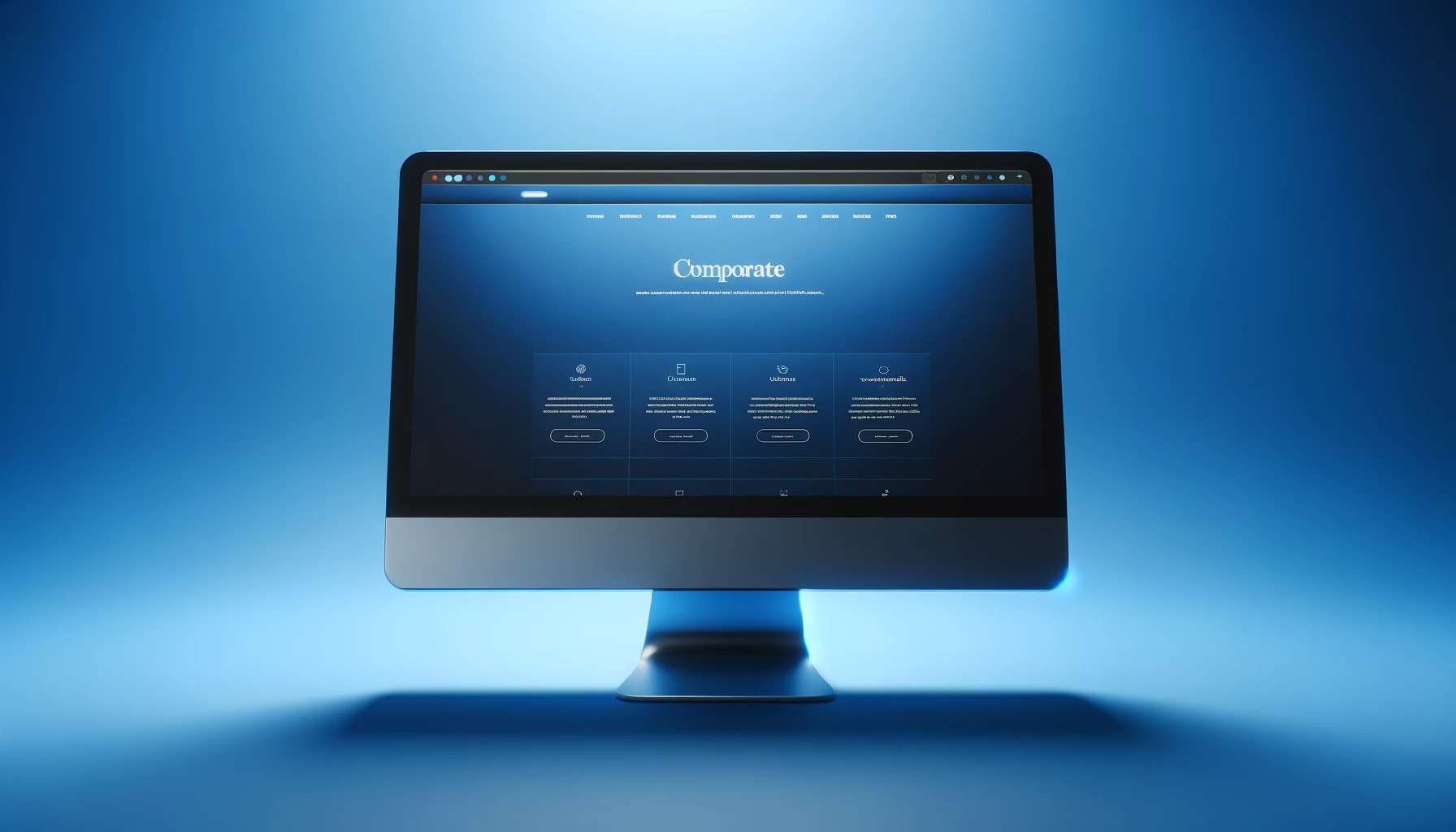 an image of a corporate website representing corporate website design. 