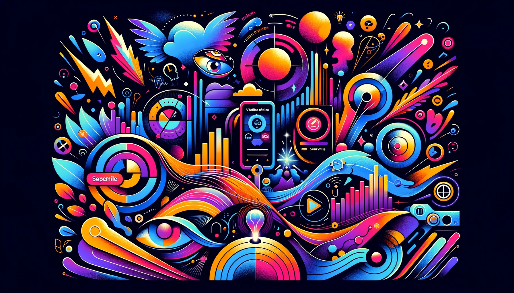 Visual Interpretation of 5 Key Trends in Mobile Website Design for 2024
