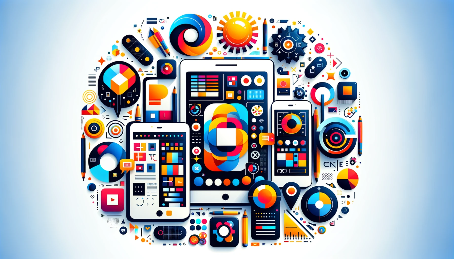 Creative Visualization of the Top 9 Logo Design Apps
