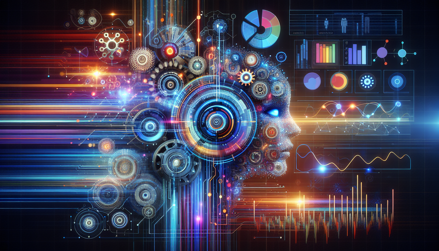 an image of AI as a futuristic force driving marketing transformation, representing Why AI Boosts 5 Visionary Lead Gen Tactics