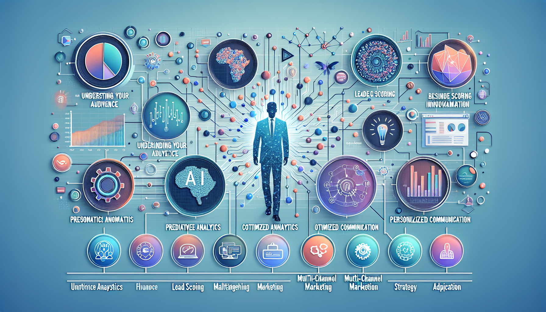 an image of AI-driven innovation in lead generation representing Guide to AI Lead Generation: 7 Visionary Steps