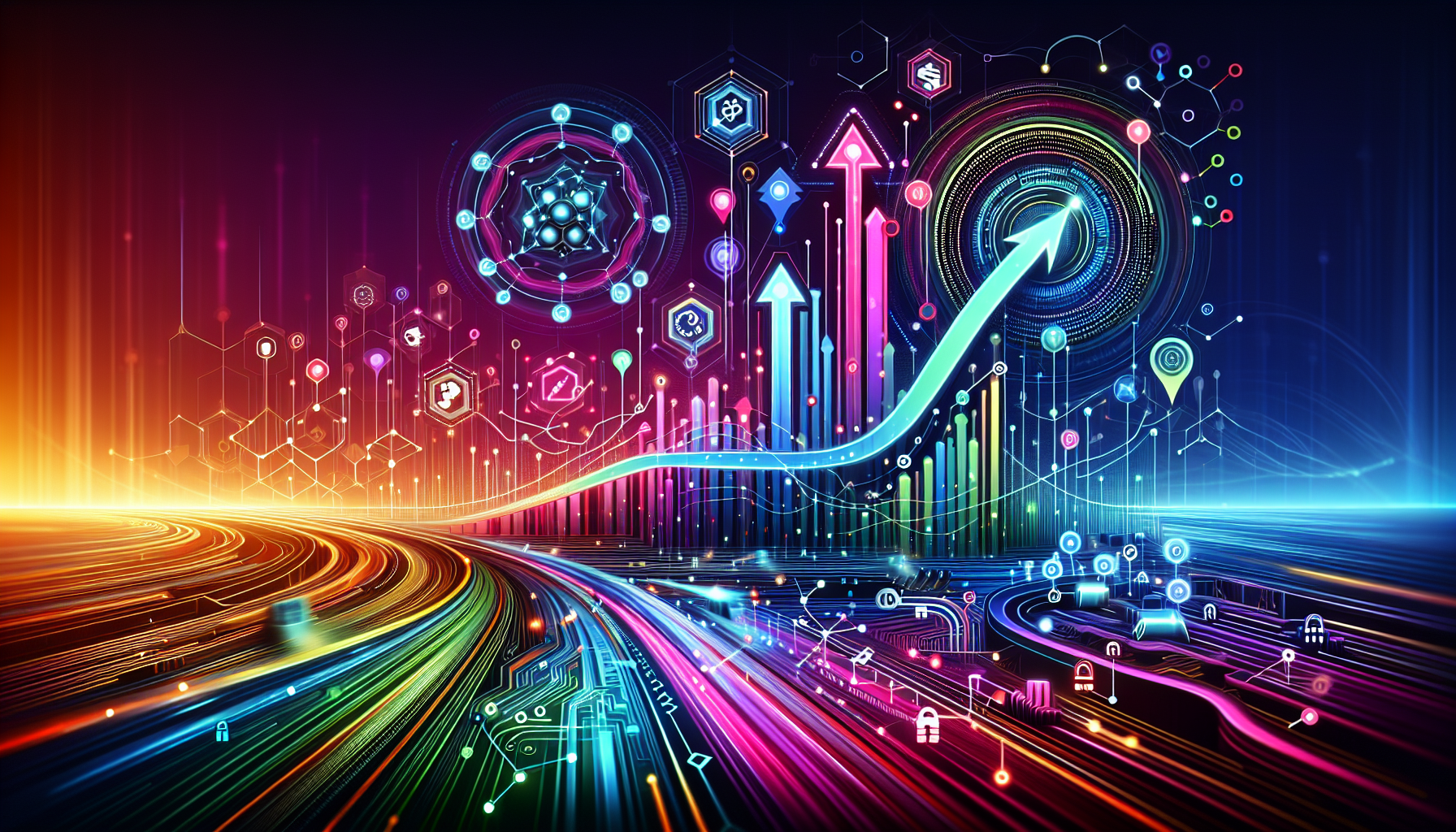 an image of AI-driven lead generation representing How AI Lead Generation Drives Exciting Growth with vibrant technology and business elements