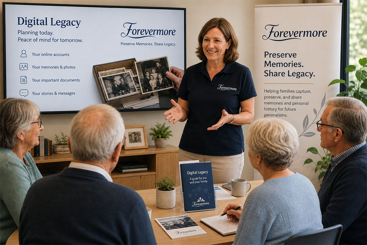 image of a family looking at insurance policy
