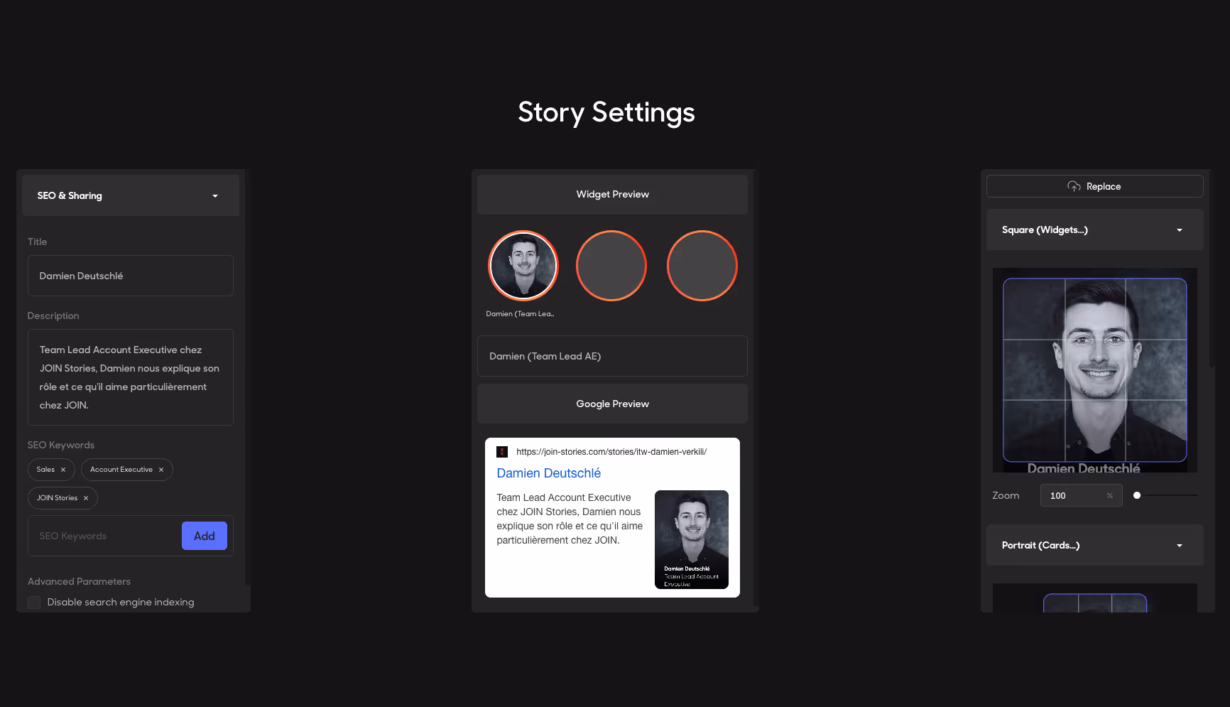 Paramétrage du SEO de la web story pour booster la visibilité