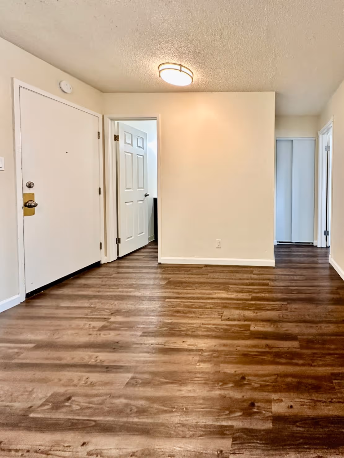 front door and hallway to bedrooms 