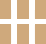 The HHHunt icon - a 2-high 3-wide grid of gold rectangles