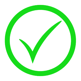 Check Mark Icon in green and black