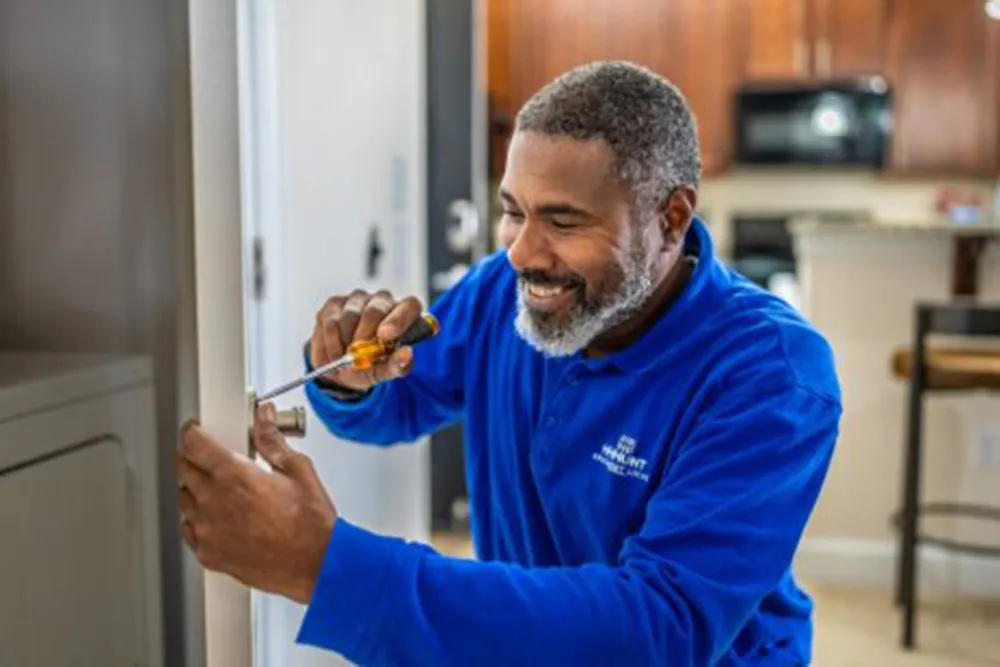 HHHunt Apartment Living maintenance man at work