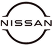 Nissan car manufacturer logo.