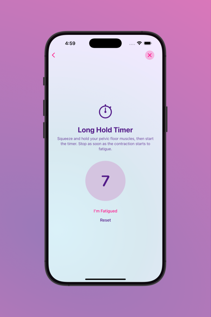 Timer – long-hold training