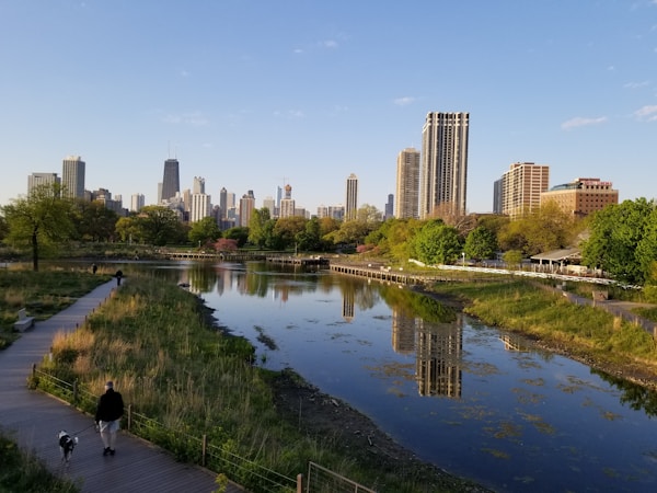 South Pond with Chicago skyline in background