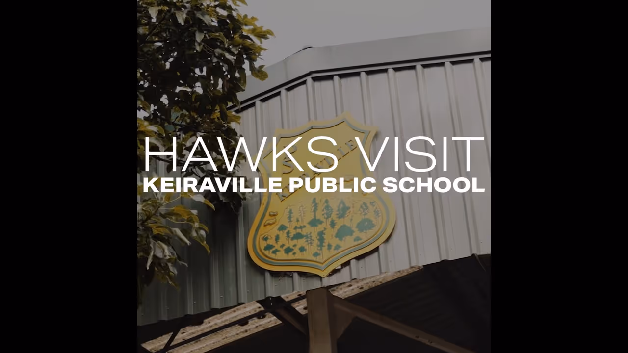Hawks Visit Keiraville Public School