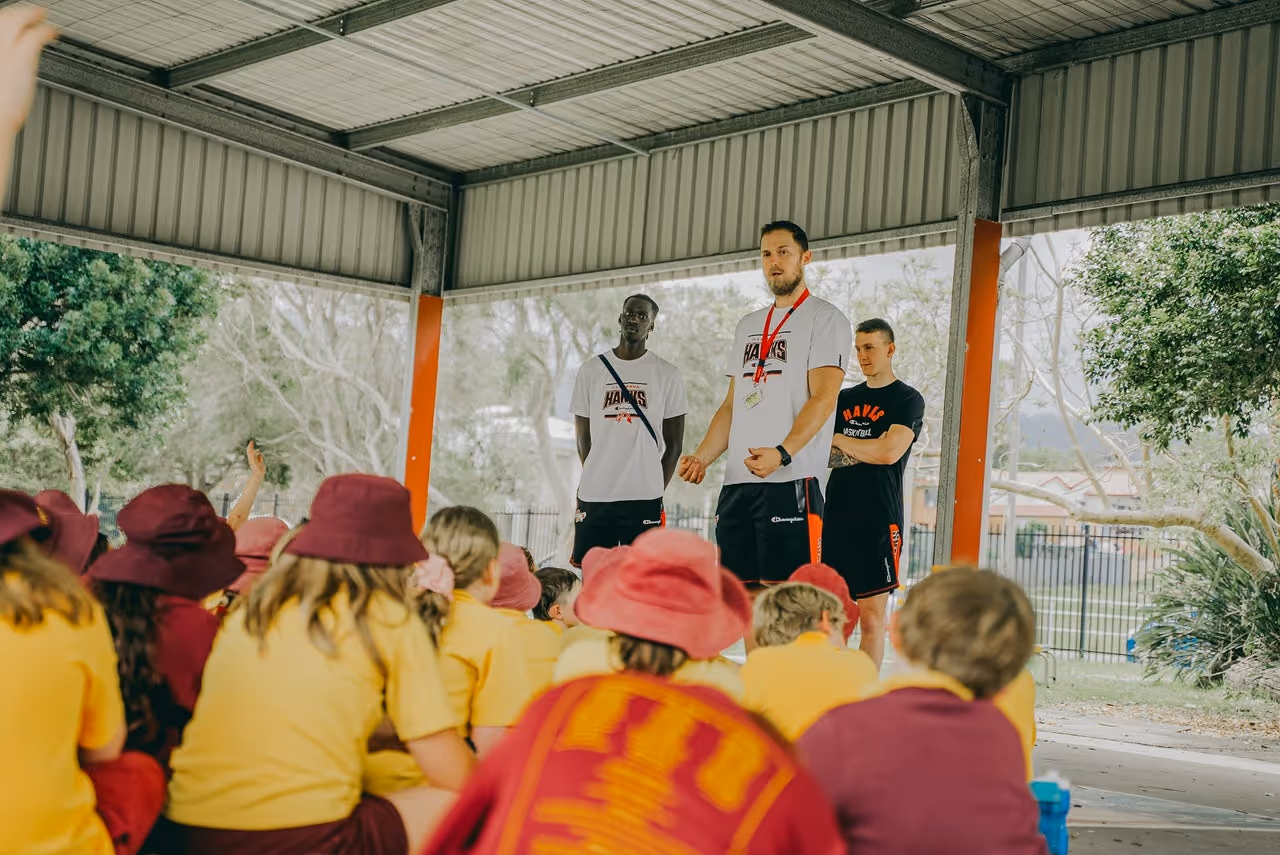 Hawks Visit Waniora Public School