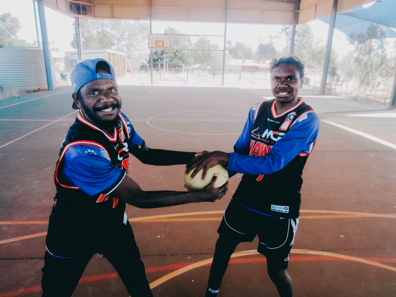 Hawks put smiles on Laramba kids' faces