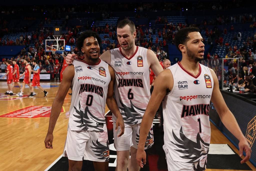Hawks defy Perth hoodoo to claim Game One win over Wildcats