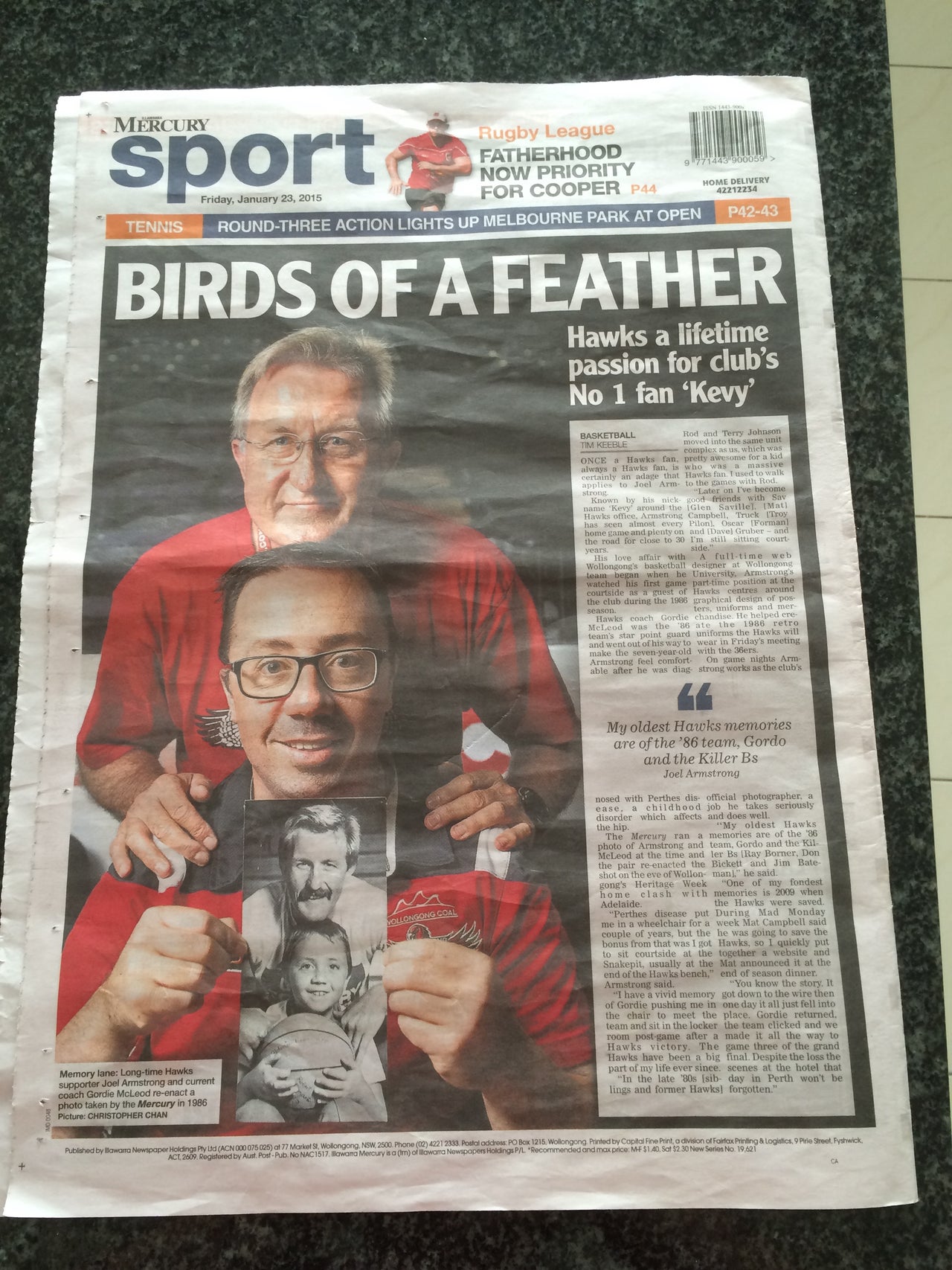 Joel   Illawarra Mercury   Gordie   2015 01 24 15.09.38