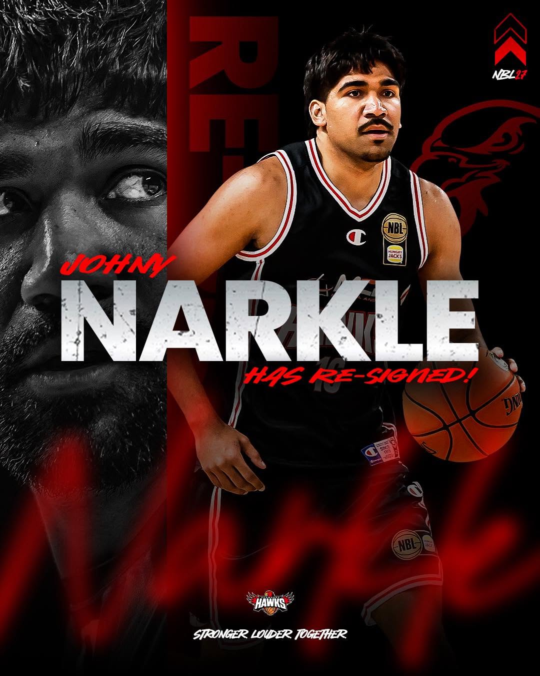 Johny Narkle has re-signed graphic