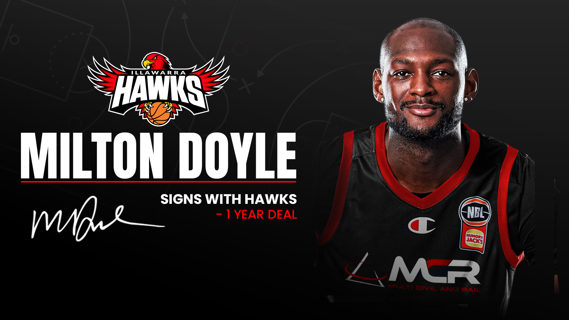 Hawks Land Championship Guard Milton Doyle