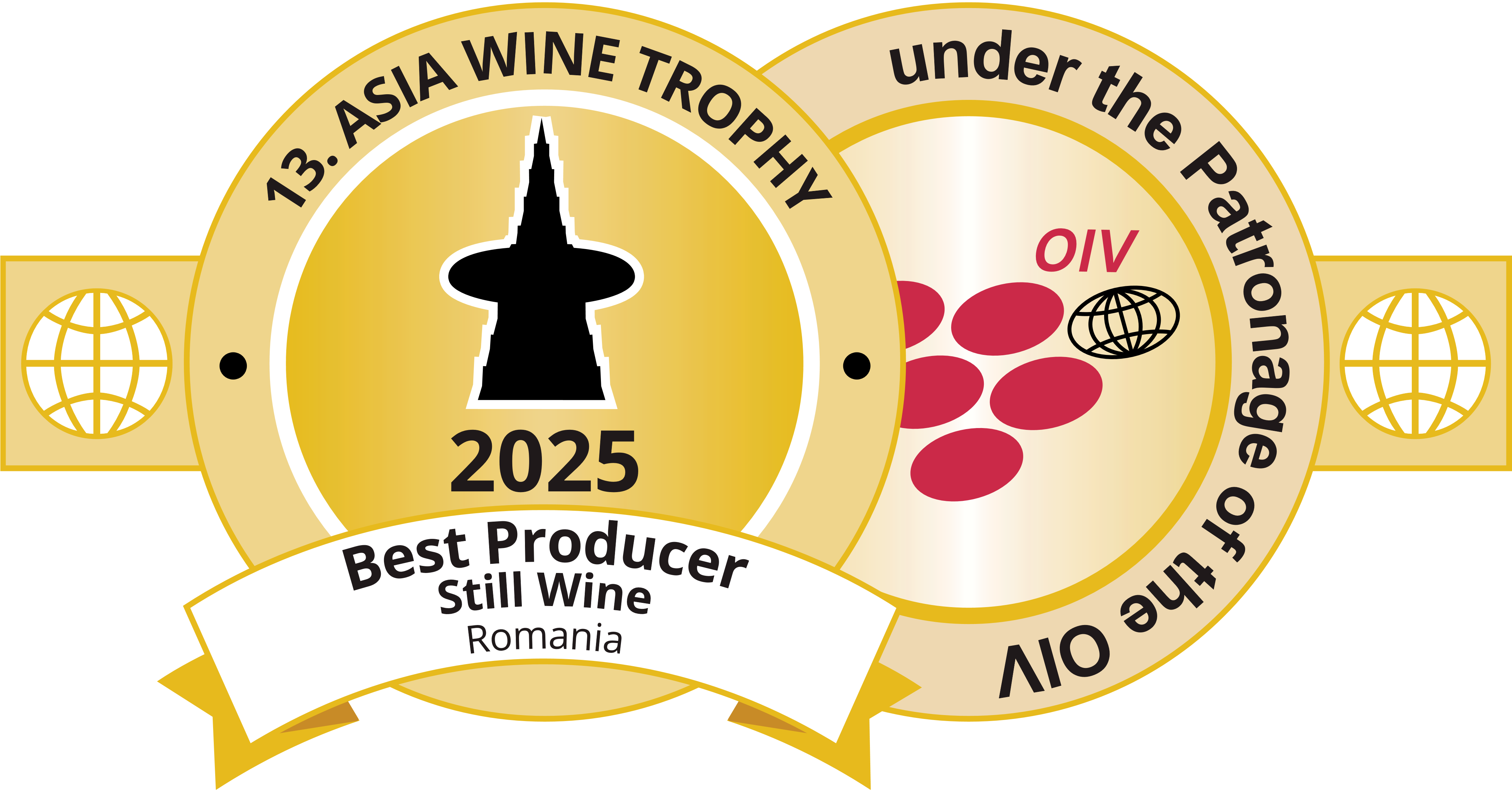 Medalie Asia Wine Trophy 2025 - Best Producer Still Wine Romania