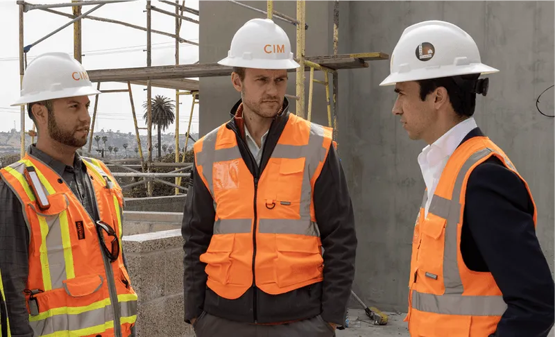 Developers at a construction site