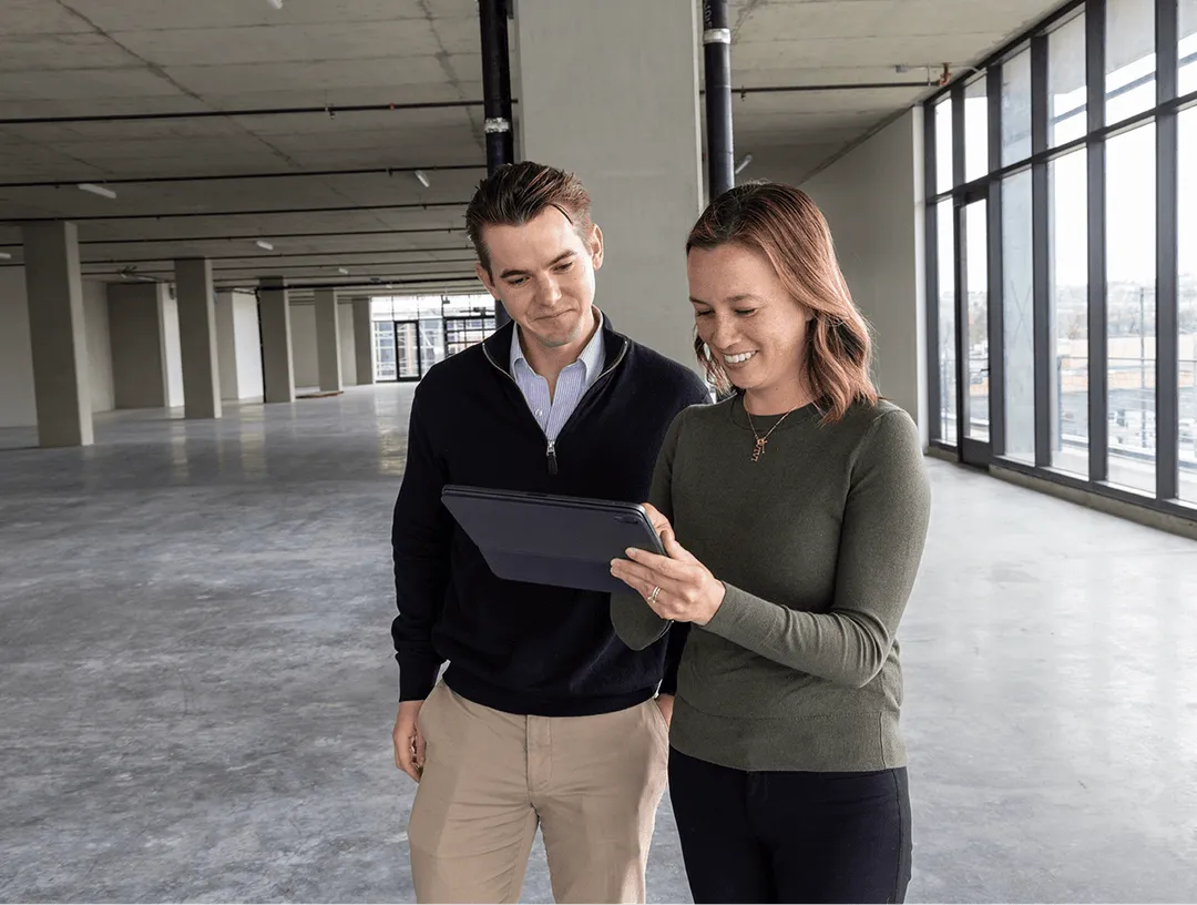 Developers at a construction site