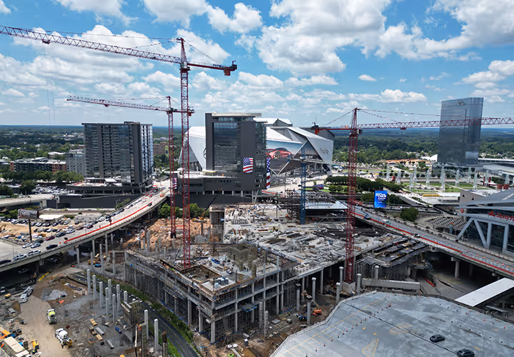 Construction of Hotel Phoenix at Centennial Yards in Atlanta, GA