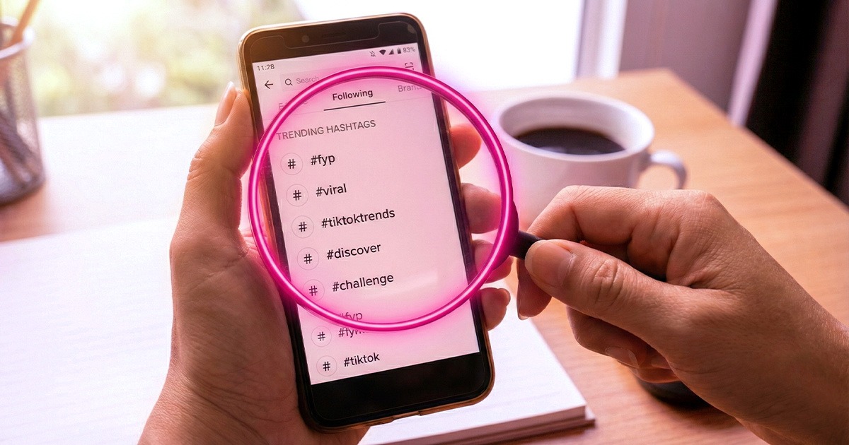 Search TikTok trending hashtags