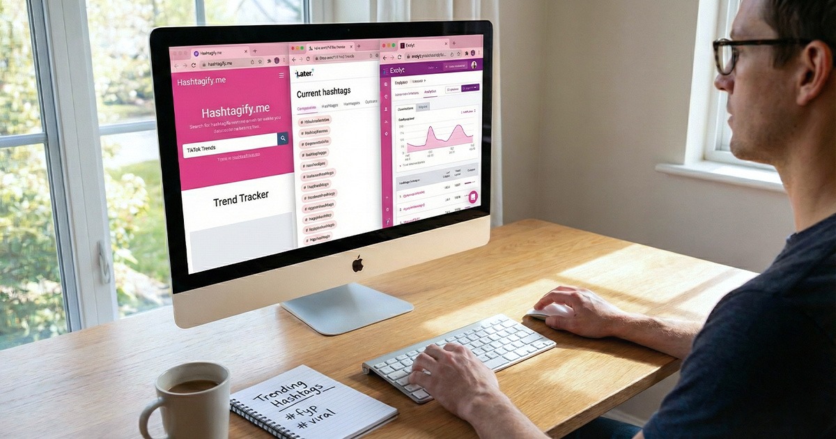 Using trending TikTok hashtag tracking platforms