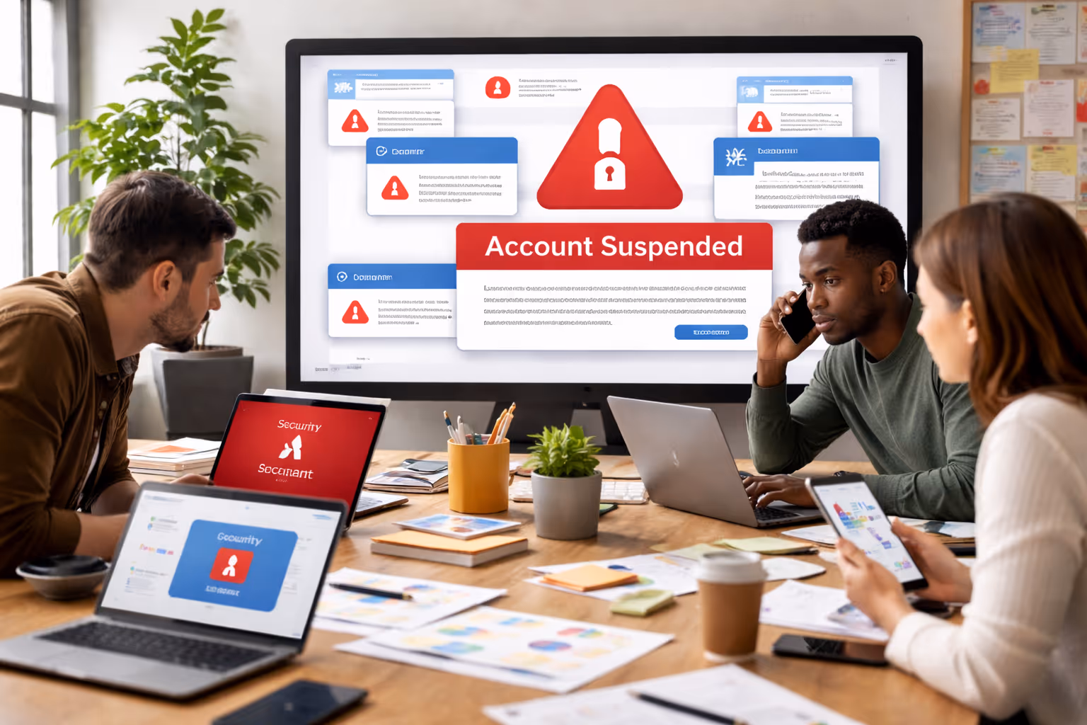 Team responding to incidents occurred while managing multiple social media