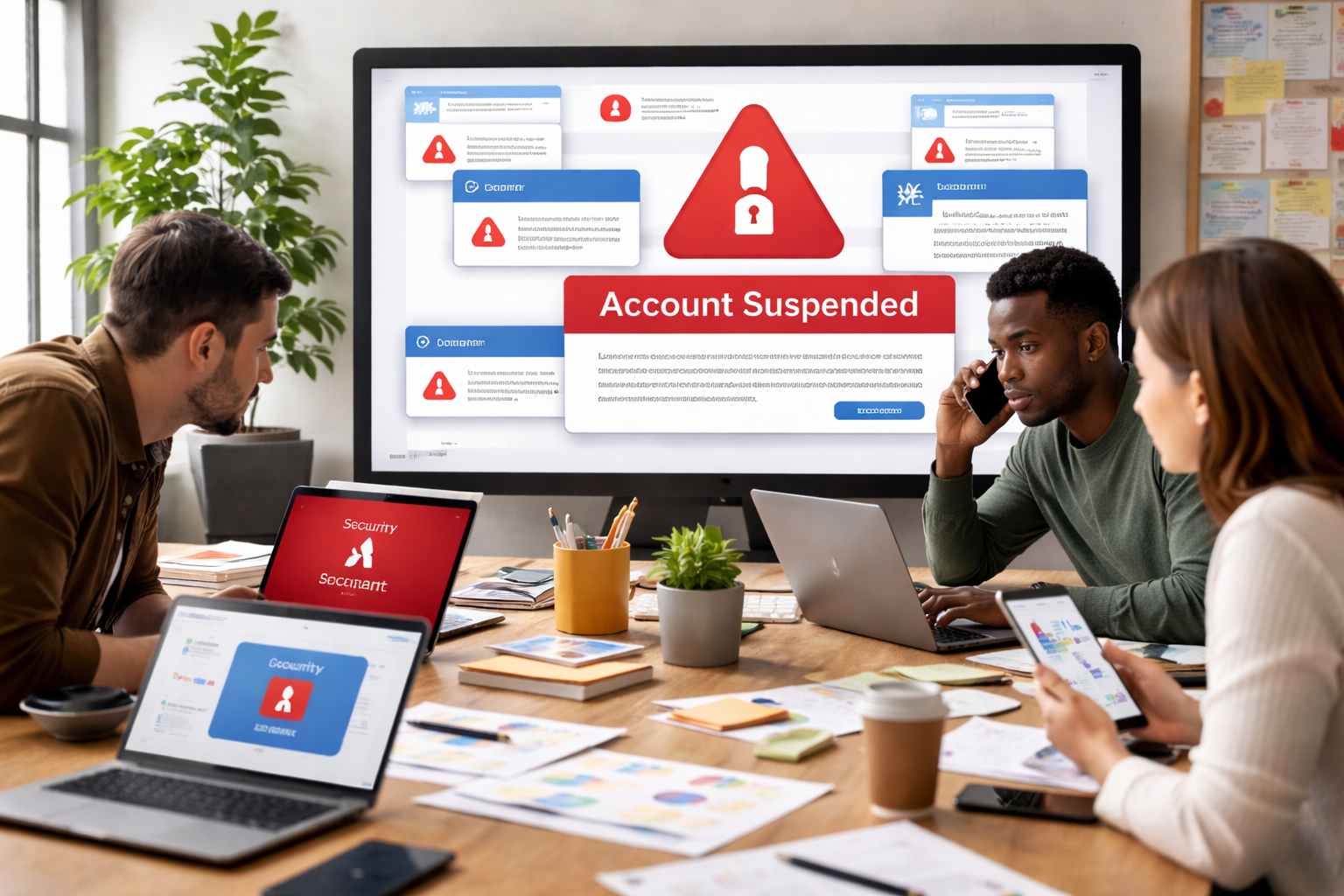 Team responding to incidents occurred while managing multiple social media