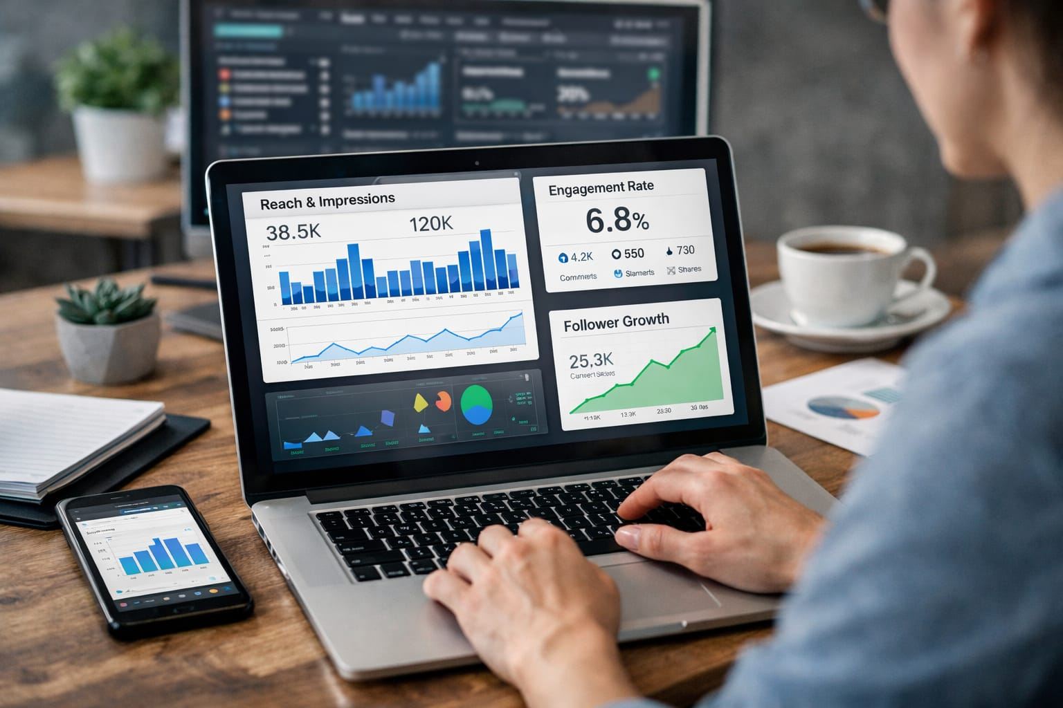 Social media reporting dashboard 