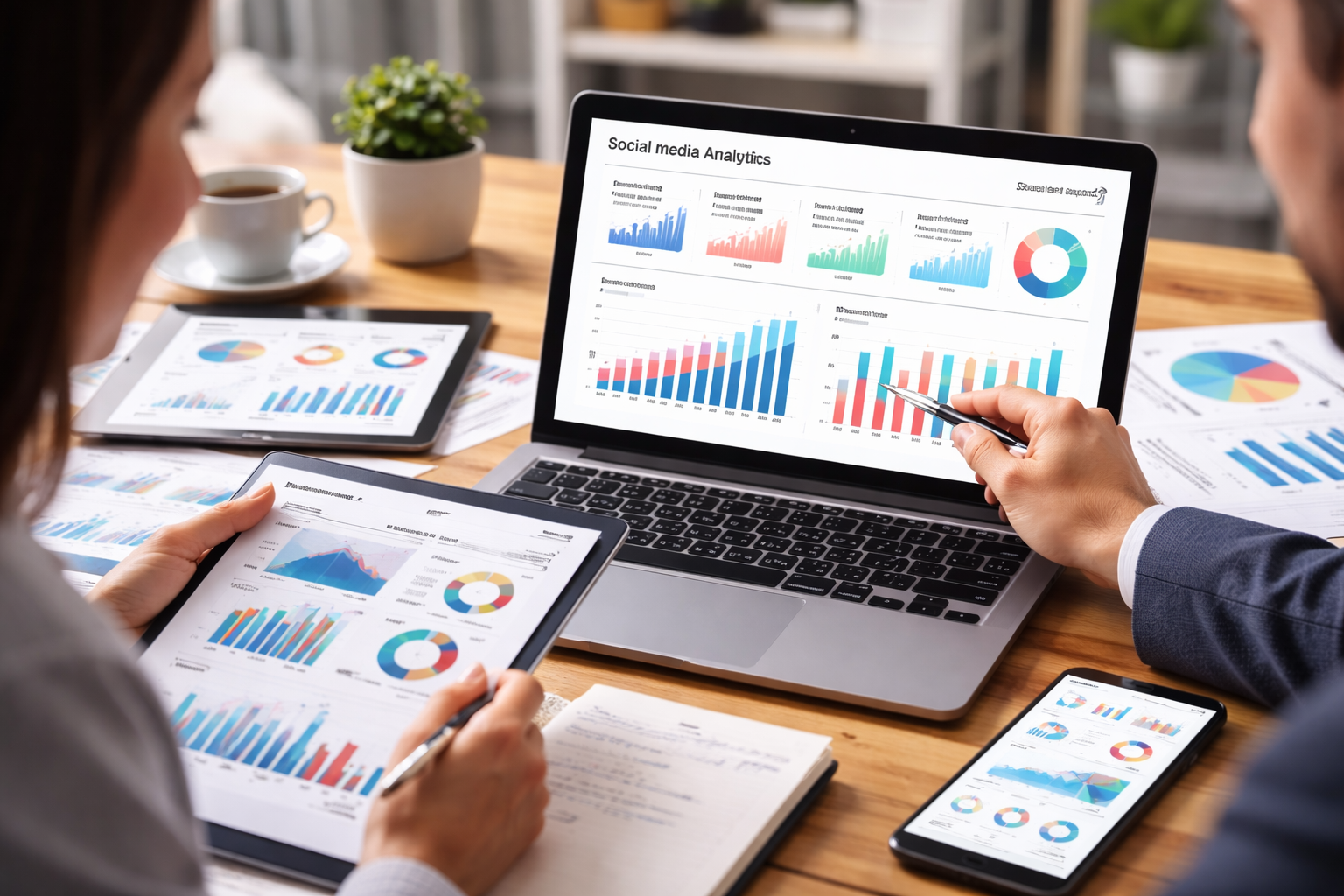 Workspace showing social media insights.