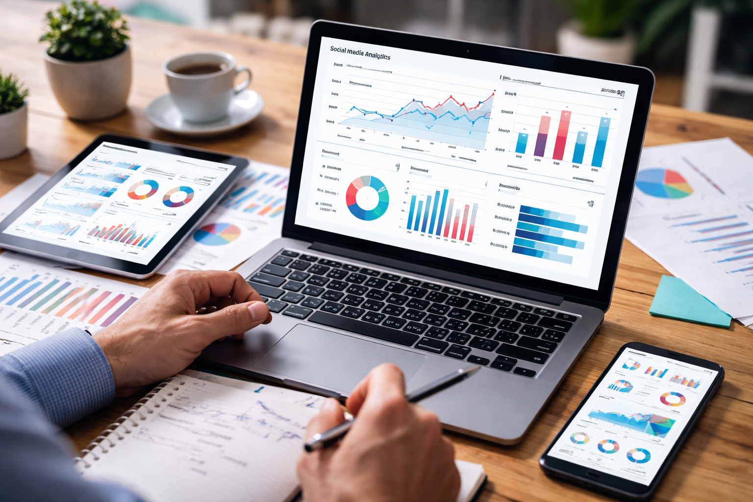 Social media reporting dashboard.