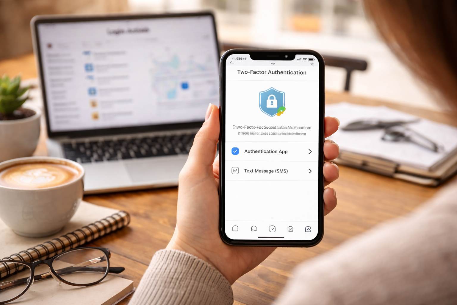 User enabling two-factor authentication in Instagram safety features on a smartphone