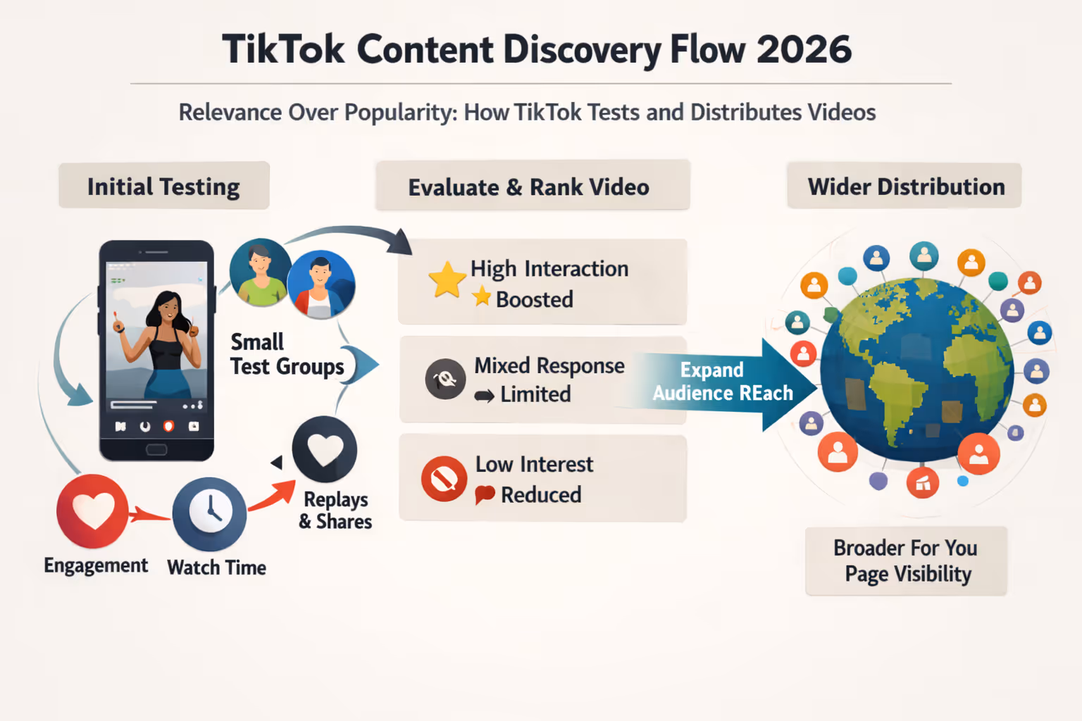 How TikTok evaluates and distributes videos in 2026