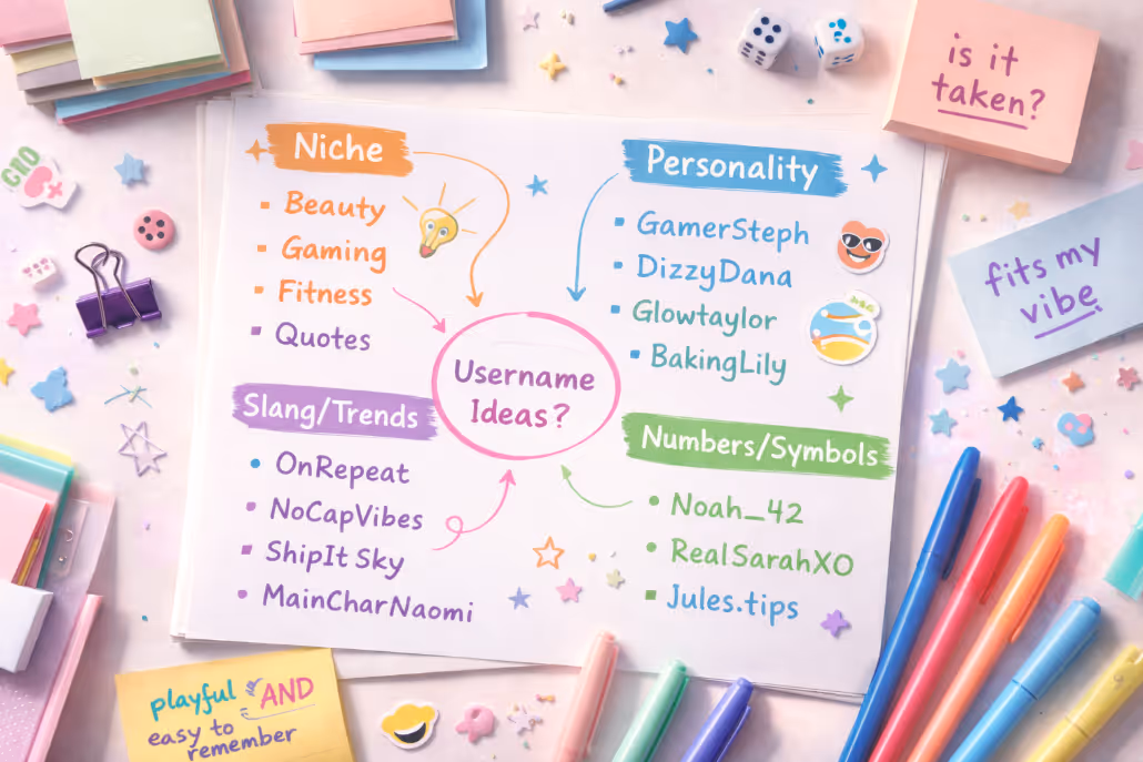 Coming up with unique TikTok username ideas