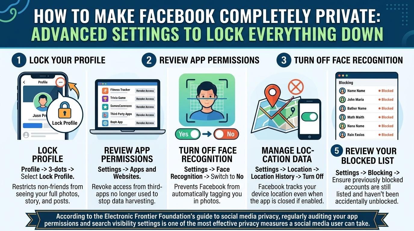 how to make facebook profile private