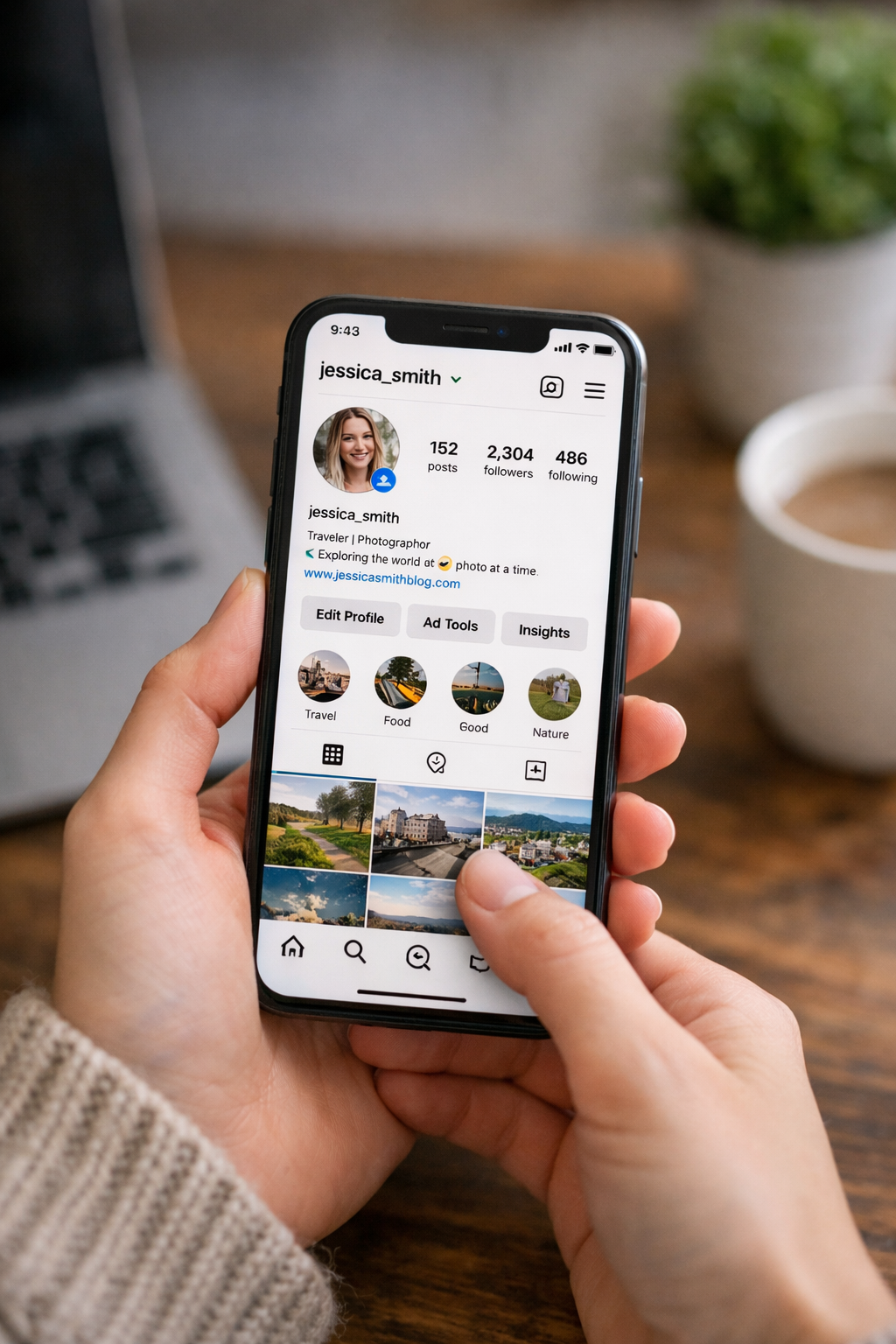 Instagram profile screen showing the menu (three horizontal lines) button highlighted, demonstrating the first step in how to unlink facebook and instagram.