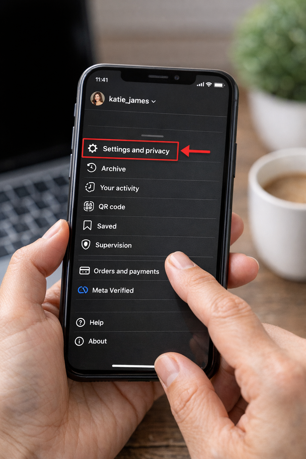 Instagram Settings & Privacy page leading to Accounts Center options for managing linked accounts, explaining how do you unlink instagram from facebook