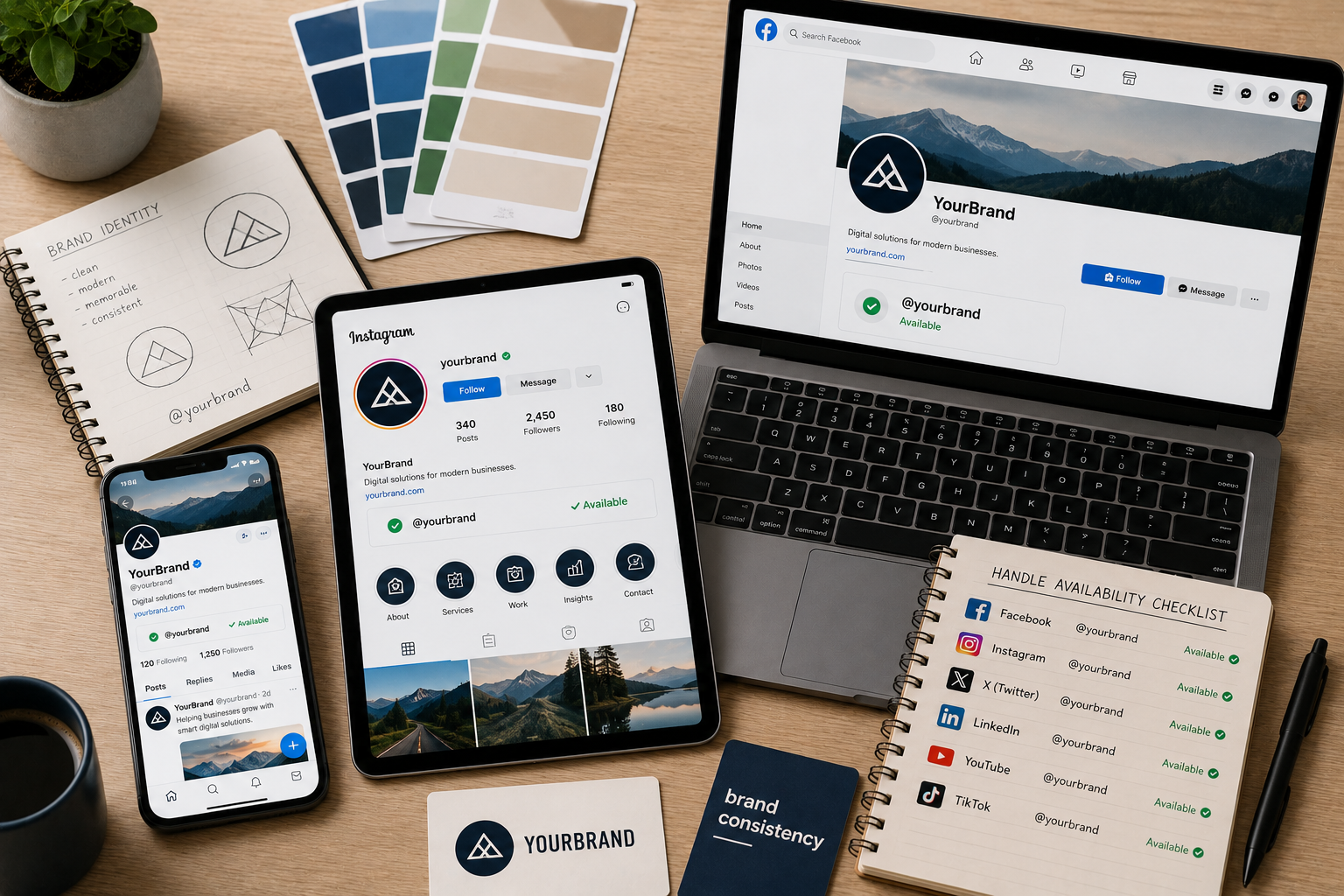 Social media handle availability across platforms