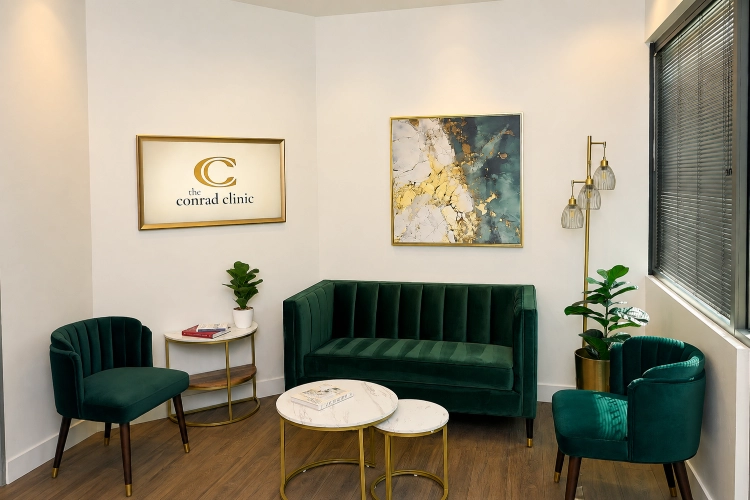 Interior view of the lobby at The Conrad Clinic