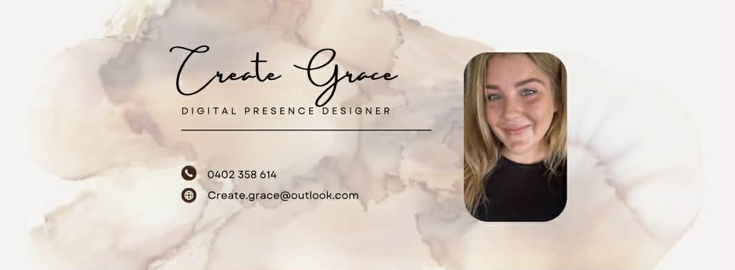 Collection of digital assets by Create Grace, including banners, graphics, and visual elements for business branding