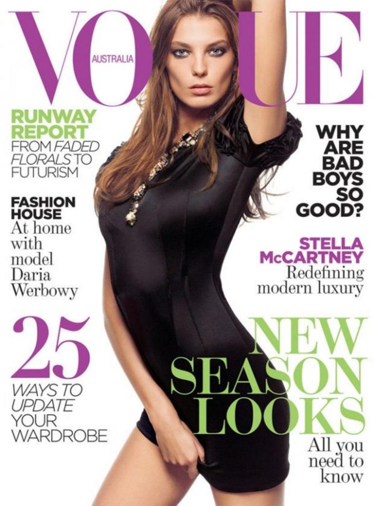Vogue Australia February 2009 featuring Daria Werbowy