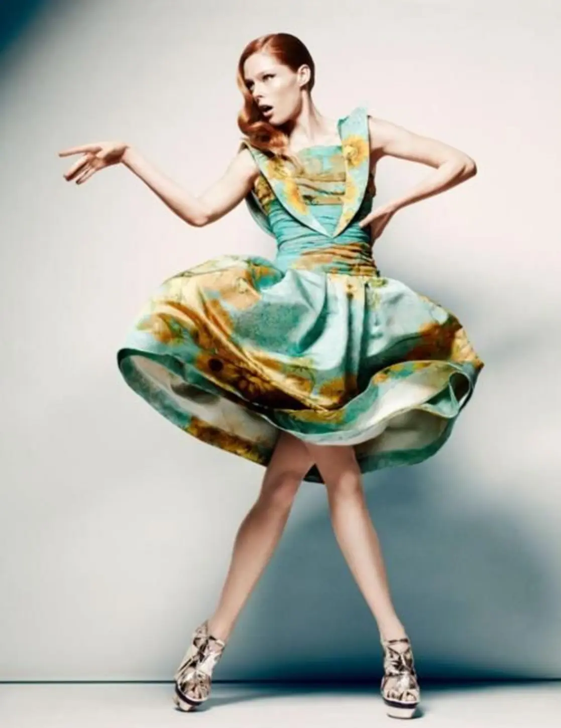Coco Rocha in Rodarte Spring 2012 for the Hudson Bay Company Spring Campaign